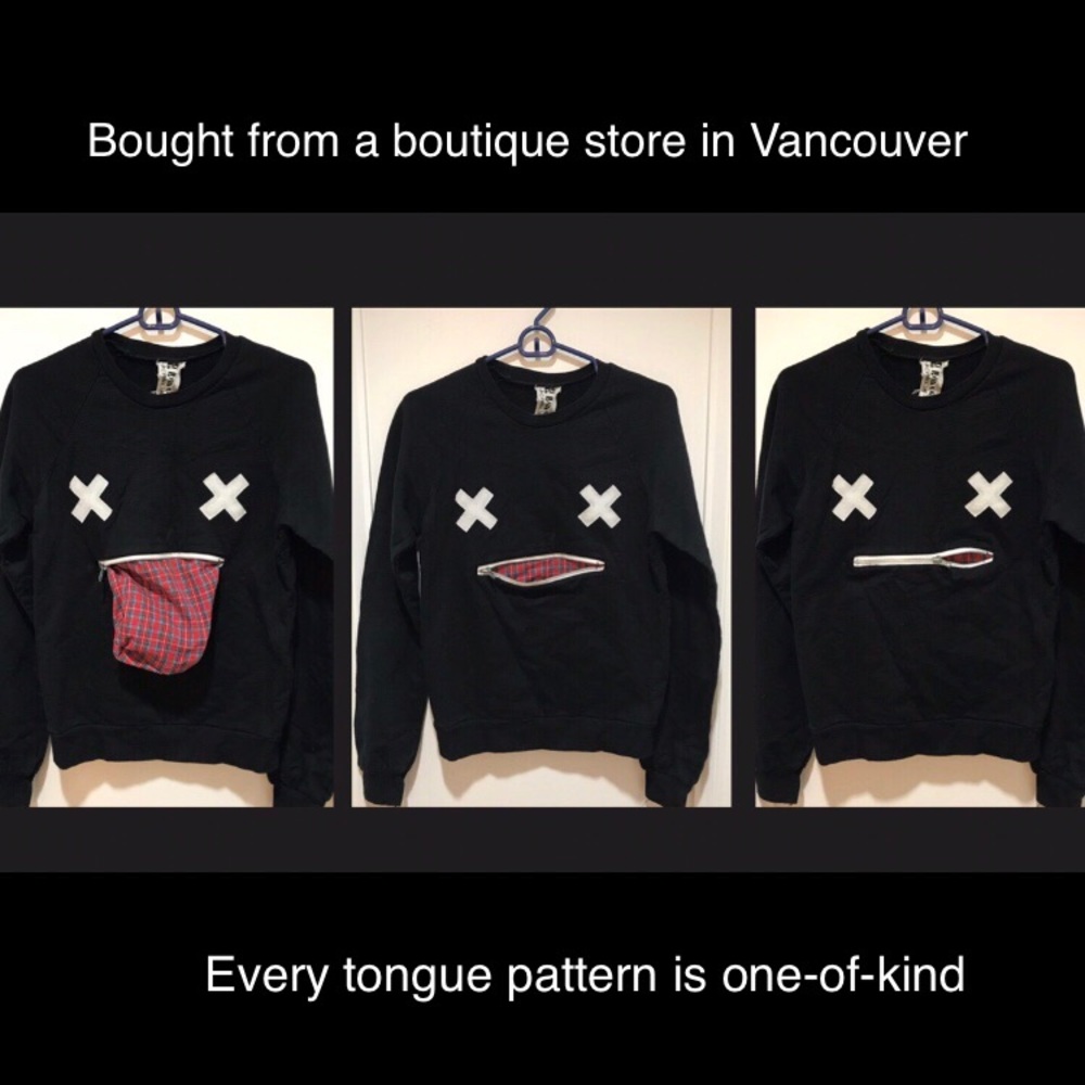 💕El Kartel💕one-of-kind tongue sweatshirt 👅